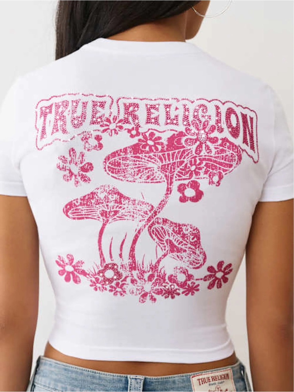 True Religion Crystal Mushroom Graphic Baby Tee